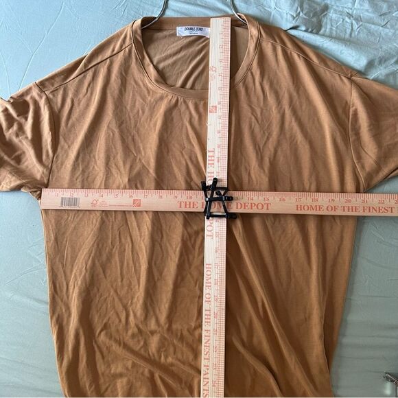 Double Zero Yellow Orange Midi Dress with Slit Dolman Sleeves - Picture 6 of 6